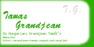 tamas grandjean business card